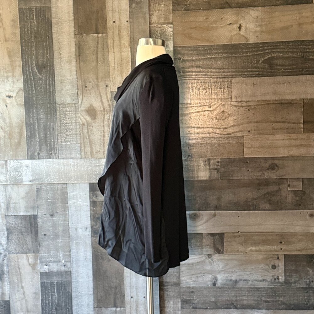 Anthropologie Deletta black cowl neck sweater large draped dark romantic witchy - Picture 5 of 10